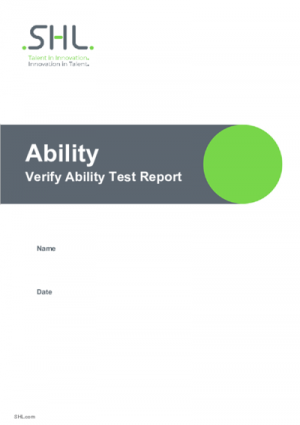 Verify Ability Report (Supervisory) - Numerical