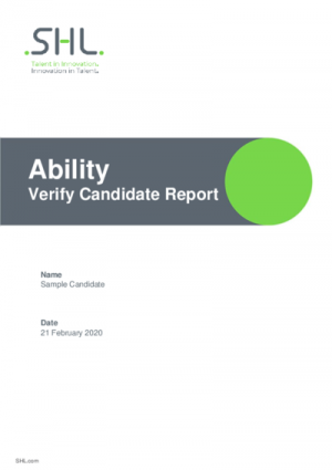 Verify Interactive G+ Candidate Report