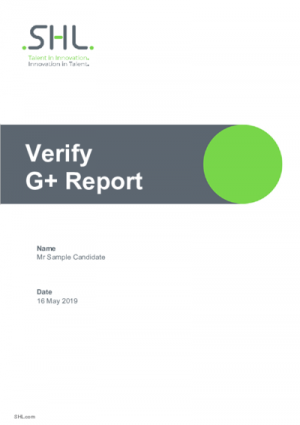 Verify G+ Ability Report International English