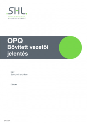 OPQ Bővített vezetői jelentés